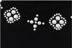 YADcrew Four Leaf Clover Pearl Neckline Tee