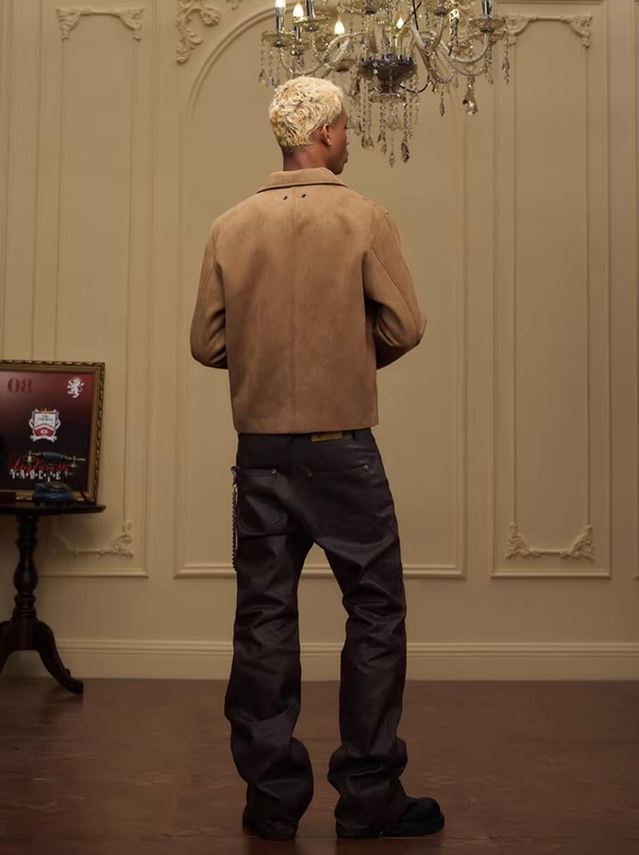 YADcrew Five Button Waxed Denim Jeans