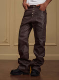 YADcrew Five Button Waxed Denim Jeans