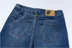 YADcrew PU Jelly Finish Washed Flared Denim Jeans