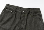 YADcrew Olive Green Metallic Thread Jeans