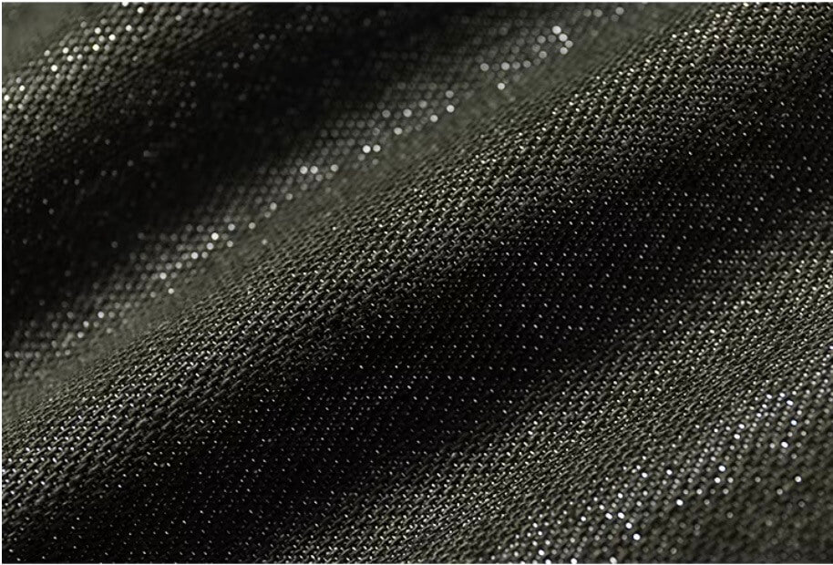 YADcrew Olive Green Metallic Thread Jeans