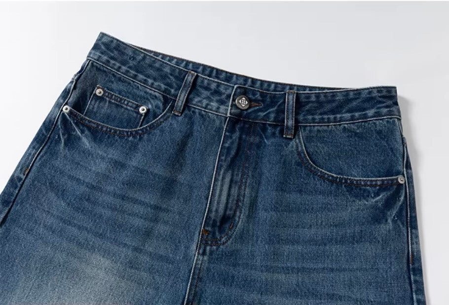 YADcrew Vintage Whiskered Washed Flared Jeans