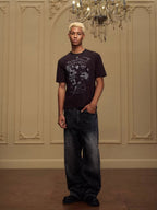 YADcrew Vintage Whiskered Washed Flared Jeans