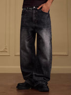 YADcrew Vintage Whiskered Washed Flared Jeans
