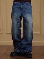 YADcrew Vintage Whiskered Washed Flared Jeans