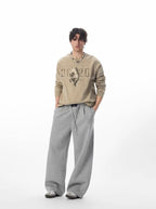 JHYQ Logo Patch Baggy Sweatpants