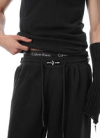 JHYQ Logo Patch Baggy Sweatpants