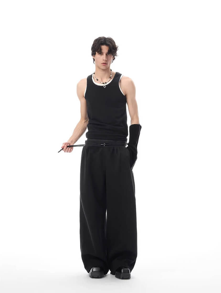 JHYQ Logo Patch Baggy Sweatpants