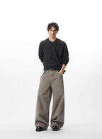 JHYQ Curved 3D Stitch Baggy Machete Pants