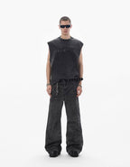 JHYQ Black Heavy Vintage Wash Loose Fit Jeans