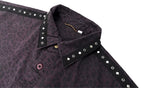 JHYQ Leopard Print Metal Studded Shirt Jacket