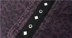 JHYQ Leopard Print Metal Studded Shirt Jacket