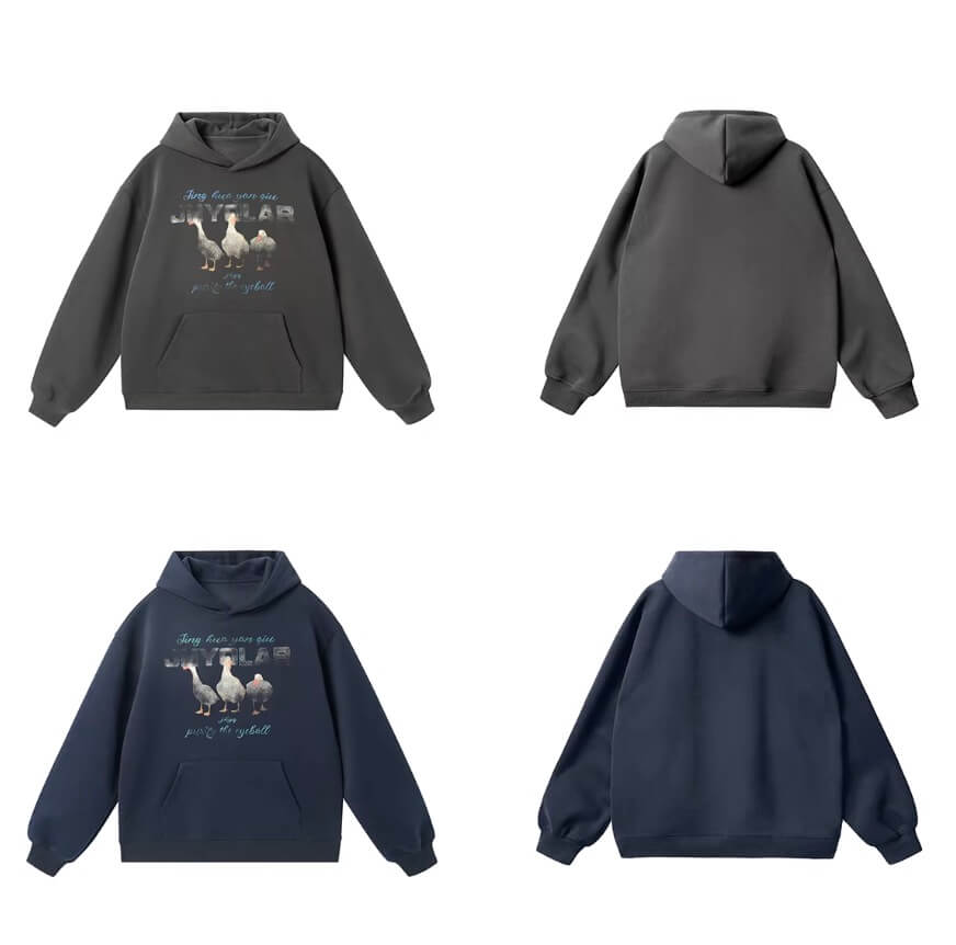 JHYQ Vintage Lucky Duck Print Hoodie