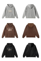 JHYQ Vintage Lucky Duck Print Hoodie
