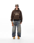 JHYQ Vintage Lucky Duck Print Hoodie