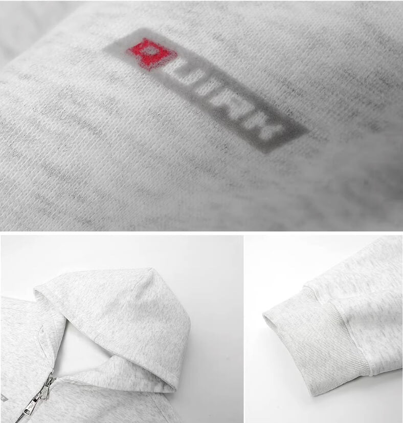 JHYQ Small Logo Double Zipper Hoodie