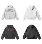 JHYQ Vintage Thorn Lettering Print Hoodie