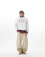 JHYQ Vintage Thorn Lettering Print Hoodie