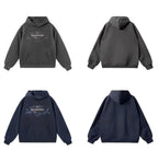 JHYQ RANDOM Letter Print Studded Hoodie