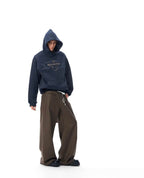 JHYQ RANDOM Letter Print Studded Hoodie