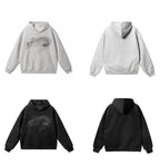 JHYQ Vintage Gradient Lettering Print Hoodie