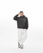 JHYQ Vintage Gradient Lettering Print Hoodie