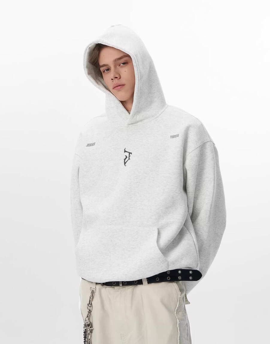 JHYQ Gothic Style J Letter Logo Hoodie
