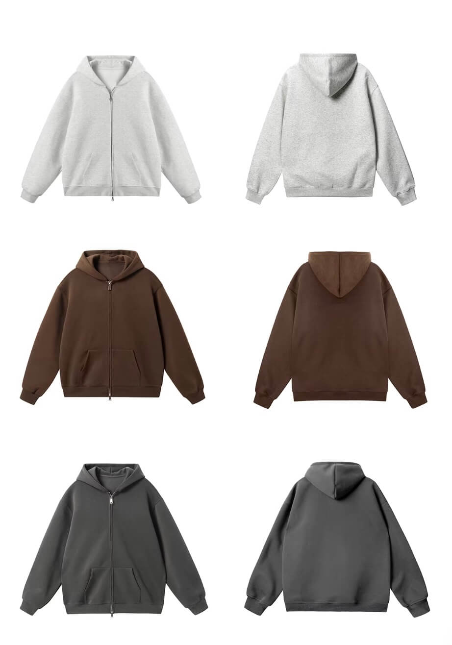 JHYQ Heavyweight Essential Double Zipper Hoodie