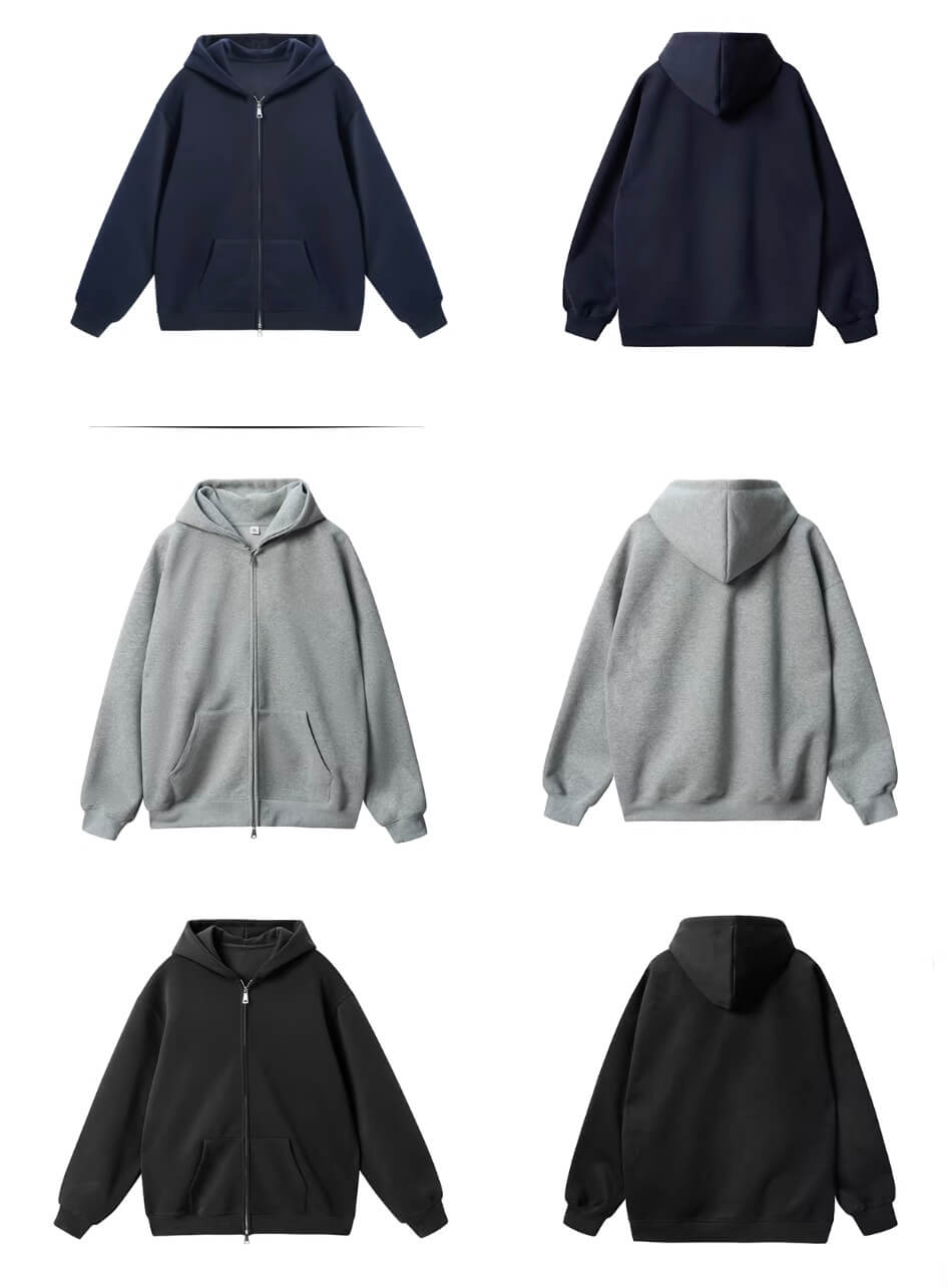 JHYQ Heavyweight Essential Double Zipper Hoodie