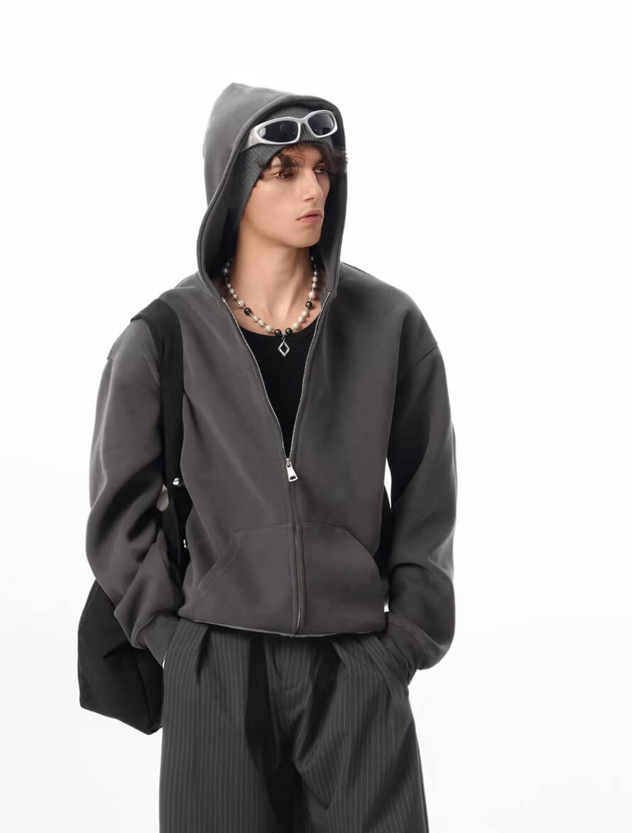 JHYQ Heavyweight Essential Double Zipper Hoodie