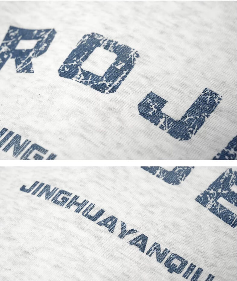 JHYQ Vintage Curved Lettering Print Hoodie