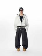 JHYQ Leopard Print Lined Cropped Hoodie