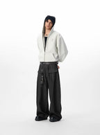 JHYQ Leopard Print Lined Cropped Hoodie