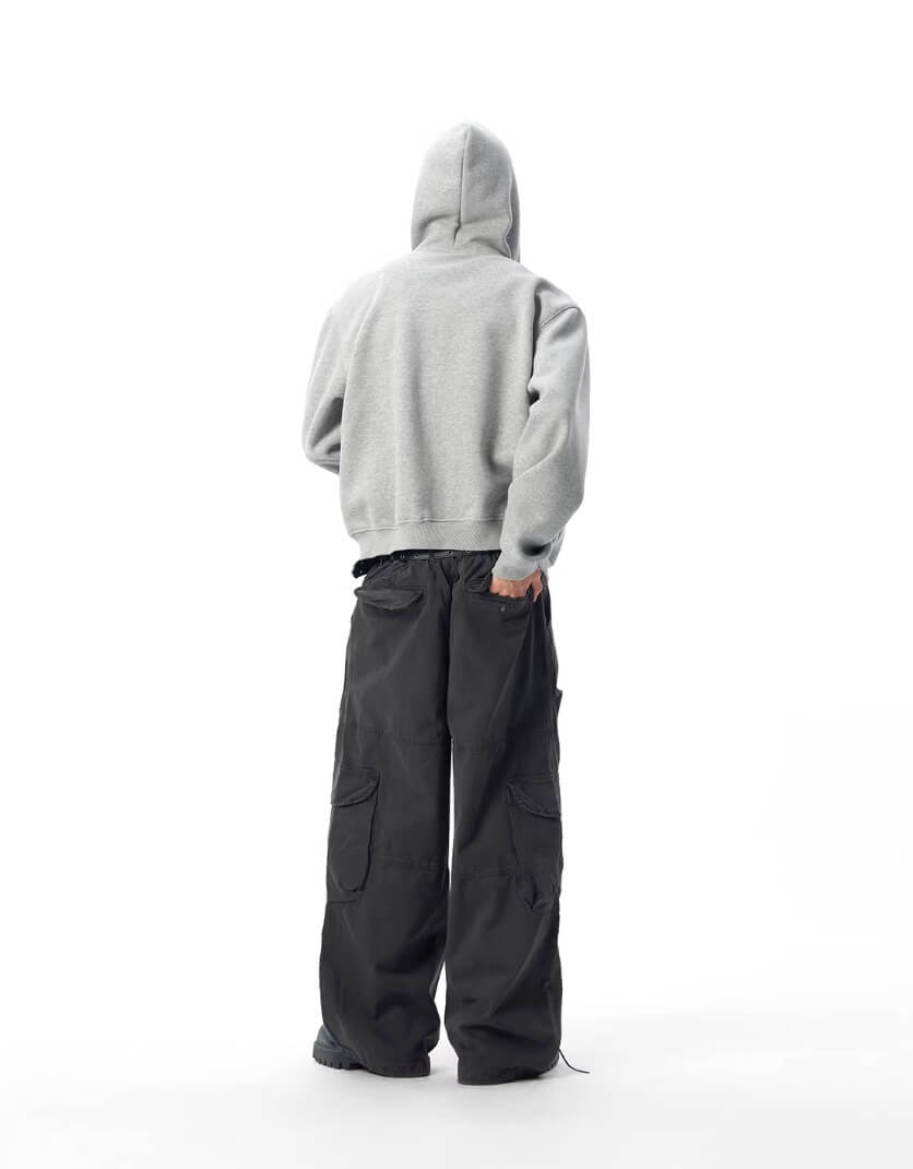 JHYQ Heavyweight Essential Cropped Zip Up Hoodie