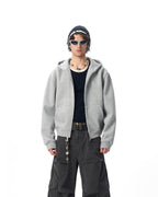JHYQ Heavyweight Essential Cropped Zip Up Hoodie