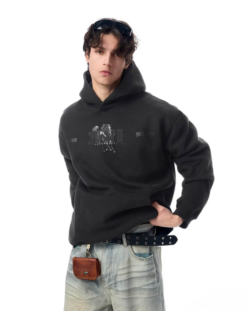 JHYQ Pegasus Blurred Print Hoodie