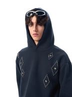 JHYQ Diamond Studded Eye Rivet Hoodie