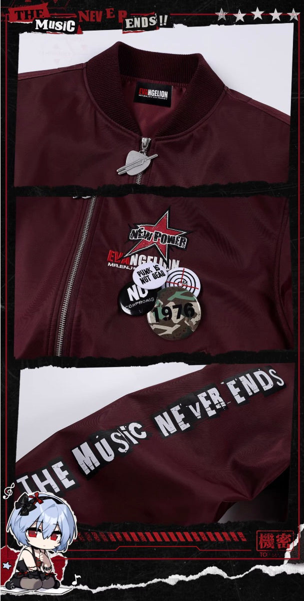 MEDM x EVA NEVER END Character Portraits MA-1 Bomber Jacket