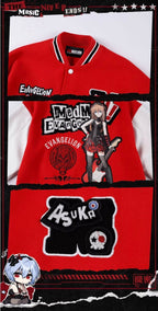 MEDM x EVA NEVER END Character Patch Detachable Velcro Patch Varsity Jacket