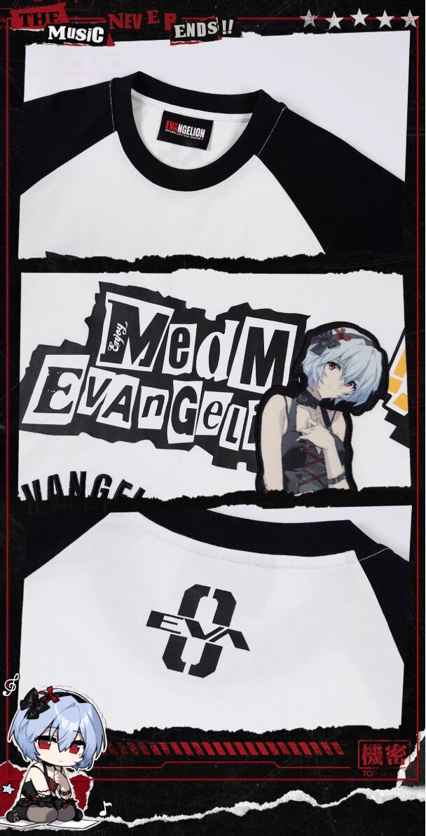 MEDM x EVA NEVER END Character Print Raglan Long Sleeve Tee