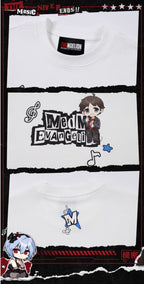 MEDM x EVA NEVER END Cute Character Music Note Graphic Tee