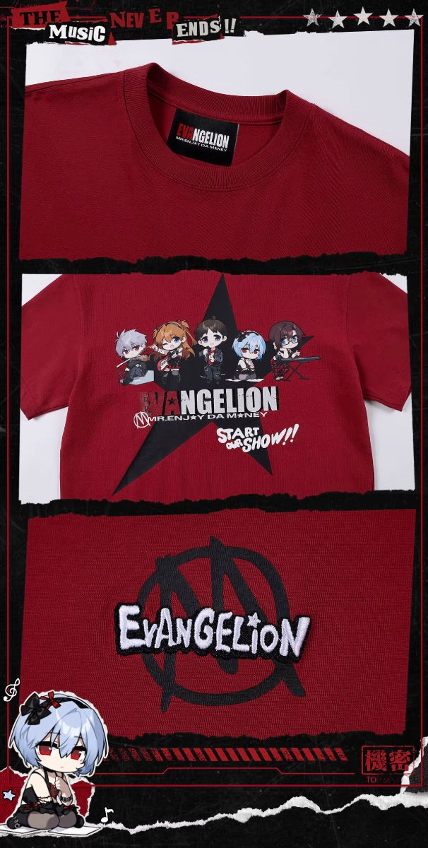 MEDM x EVA NEVER END Cute Character Star Key Art Print Tee