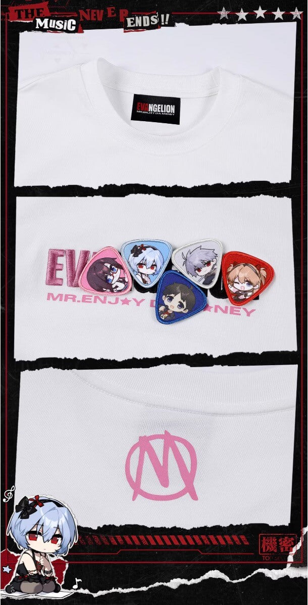 MEDM x EVA NEVER END Cute Character Velcro Patch Tee