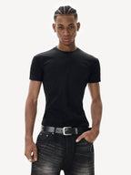 KARMANISTIC Quick Dry Stretch Fit Logo Embroidered Workout Tee