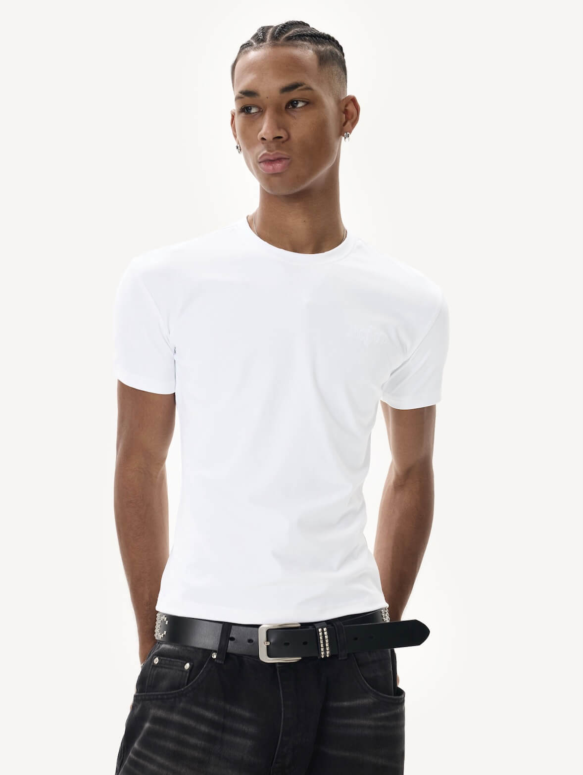 KARMANISTIC Quick Dry Stretch Fit Logo Embroidered Workout Tee