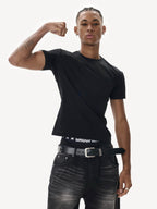 KARMANISTIC Quick Dry Stretch Fit Logo Embroidered Workout Tee