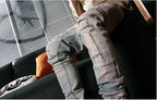TGFCLUB Plaid Patchwork Waistband Skinny Jeans