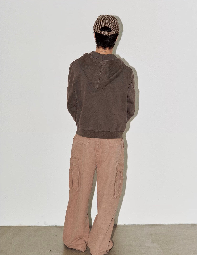 LIBERAFIT Vintage Dyed Zip Up Hoodie