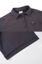 LIBERAFIT Sun Faded Washed Polo Sweatshirt